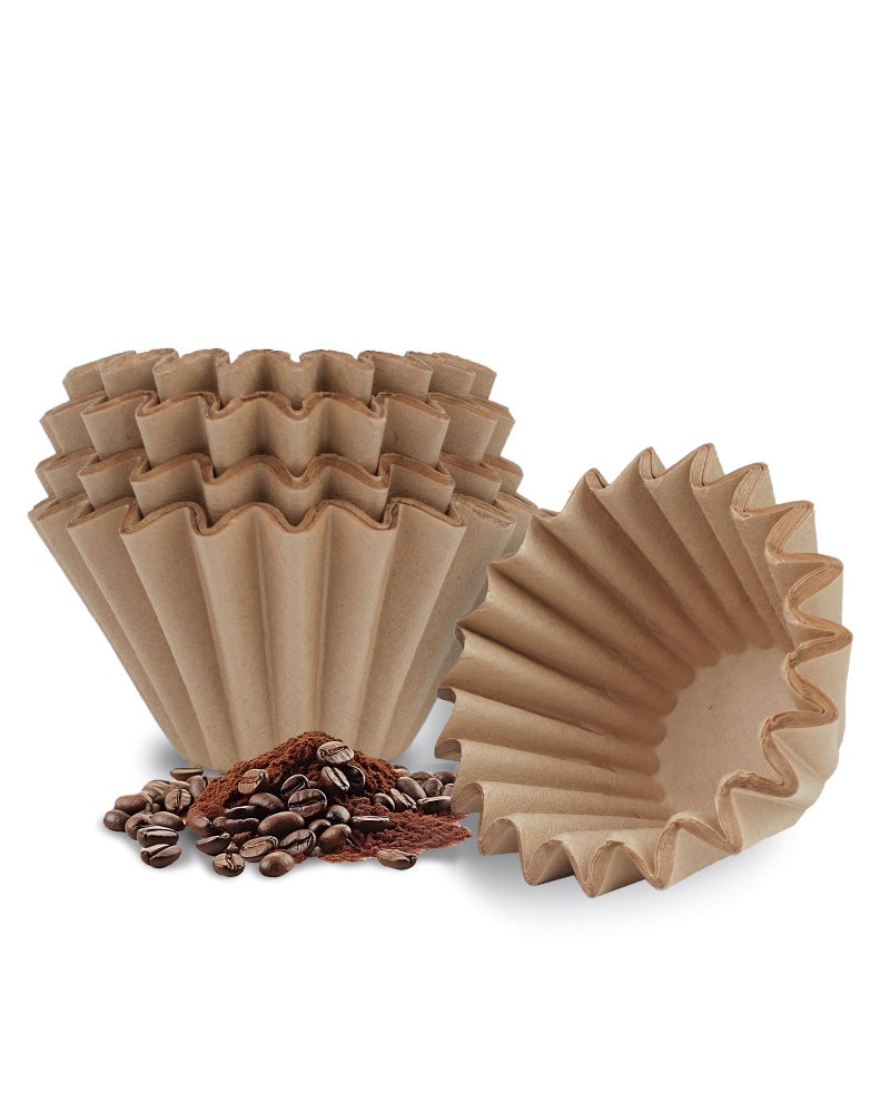 Brew Choice Disposable Small Coffee Filters,100Pcs Unbleached Basket Coffee Paper Filter For Ninja Pods & Grounds Specialty Single-Serve Coffee Maker Pb051 Pb041, Kalita Wave Dripper 155, Pour Over Coffee Maker - Image 1
